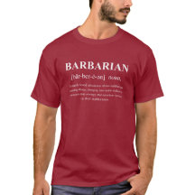 Barbaren Lustige RPG-Definition mit weißem Text
