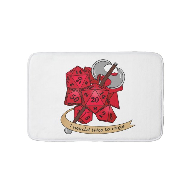Barbarian Dice Design Badematte (Vorderseite)