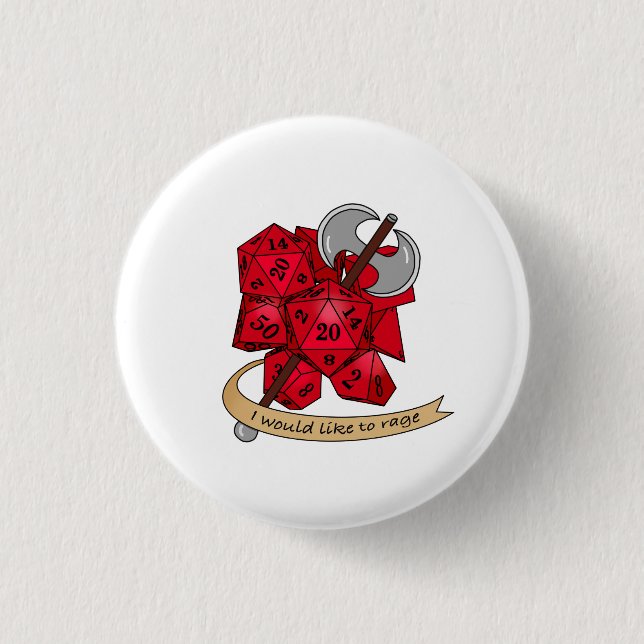 Barbarian Dice Design Button (Vorderseite)