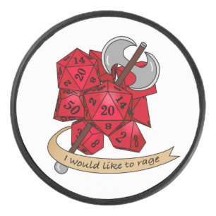 Barbarian Dice Design Eishockey Puck