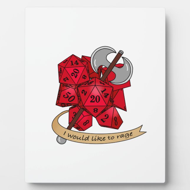 Barbarian Dice Design Fotoplatte (Vorderseite)