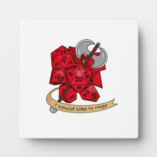 Barbarian Dice Design Fotoplatte