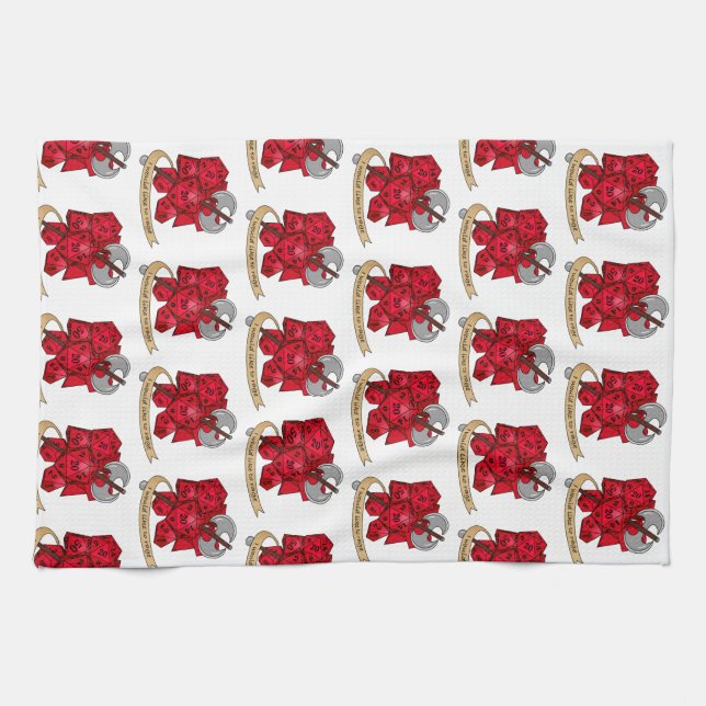 Barbarian Dice Design Geschirrtuch (Horizontal)