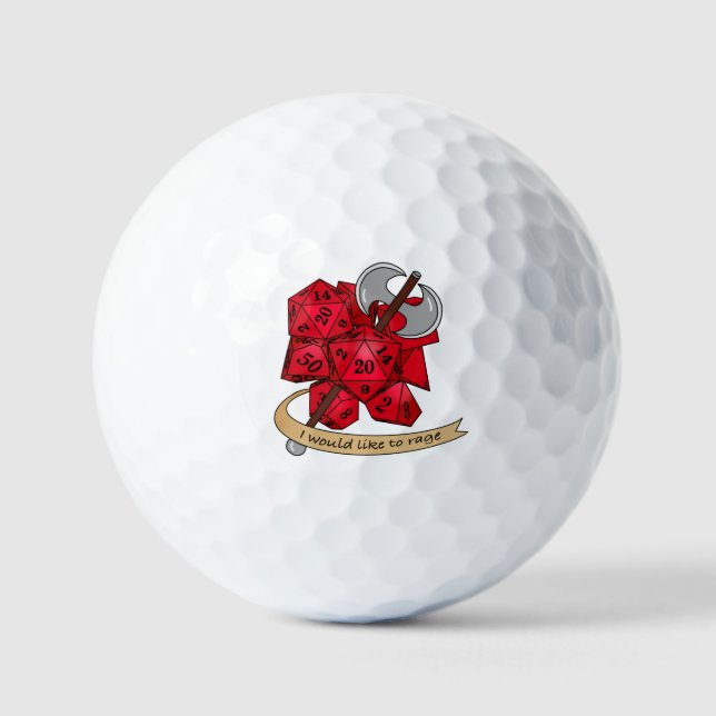 Barbarian Dice Design Golfball (Vorderseite)