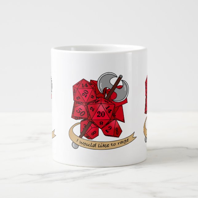 Barbarian Dice Design Jumbo-Tasse (Vorderseite)