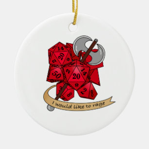 Barbarian Dice Design Keramik Ornament