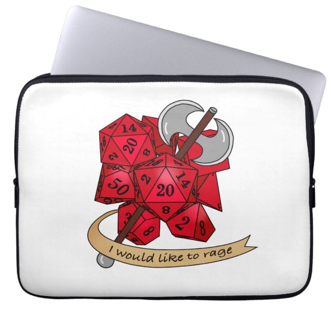 Barbarian Dice Design Laptopschutzhülle (Vorderseite)