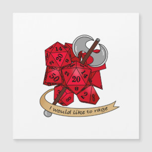 Barbarian Dice Design Magnetkarte