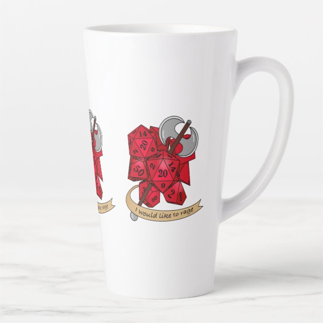 Barbarian Dice Design Milchtasse (Rechts)