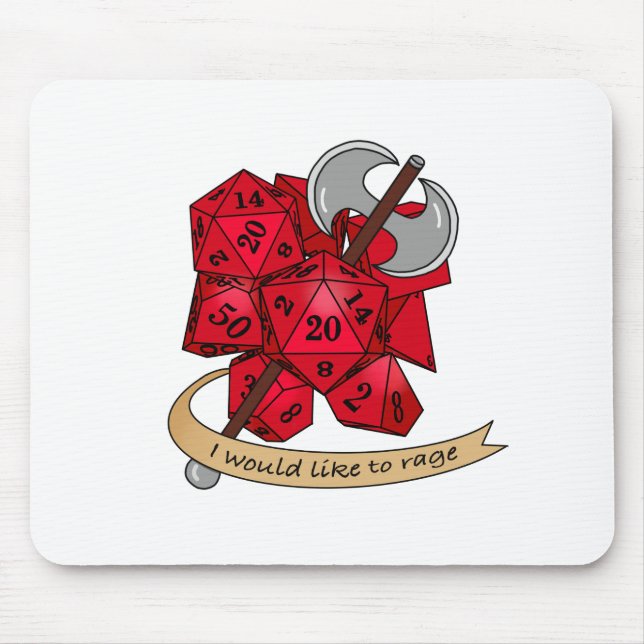 Barbarian Dice Design Mousepad (Vorne)