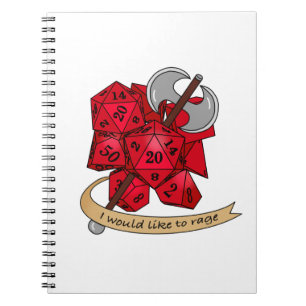 Barbarian Dice Design Notizblock