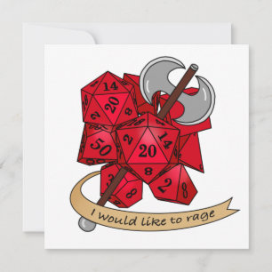 Barbarian Dice Design Save The Date
