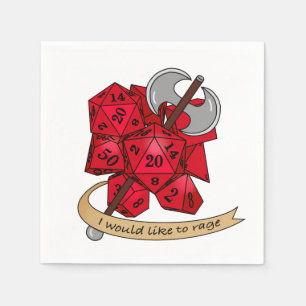 Barbarian Dice Design Serviette