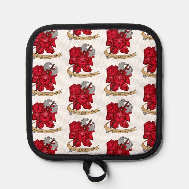 Barbarian Dice Design Topflappen (Vorderseite)