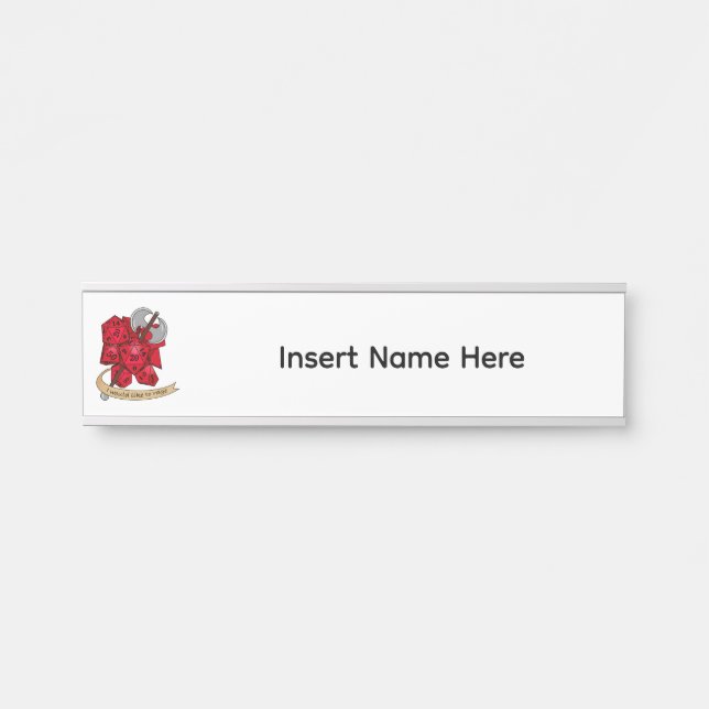 Barbarian Dice Design Türschild (Vorderseite )