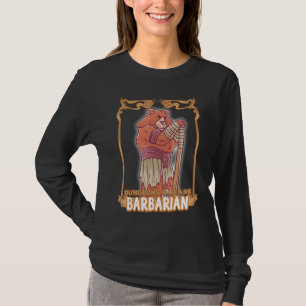 Barbarian Dungeons and Bars Nerd Geek Bear Rpg Di T-Shirt