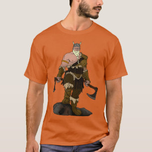 Barbaric Viking mit Bart und Achsen als Geschenk f T-Shirt