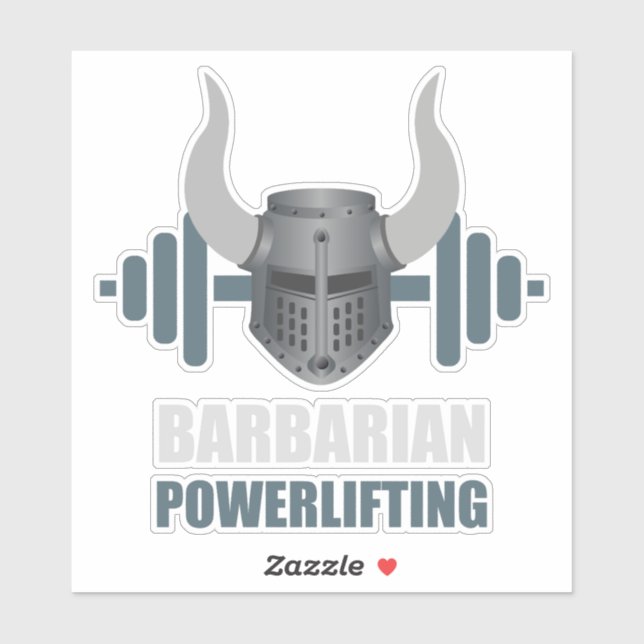 Barbarischer Krieger Powerlifting Workout Aufkleber (Blatt)