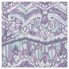 BARBARISCHER STAMM lila Feder Ikat Stammes- Stoff