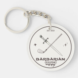 Barbarisches Golfen Schlüsselanhänger