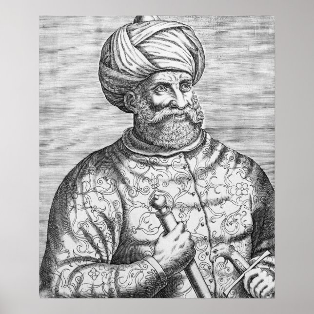 Barbarossa, Illustration von Andre Thevets Poster (Vorne)