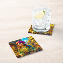 Barbary Coast San Francisco Pirate Paper Untersetz Rechteckiger Pappuntersetzer