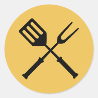 Barbecue Barbeque GRILLEN Barby Barbies Grill Oval Runder Aufkleber