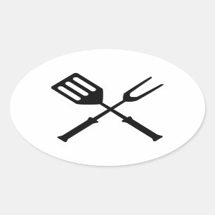 Barbecue Barbeque GRILLEN Barby Barbies Grill Ovaler Aufkleber