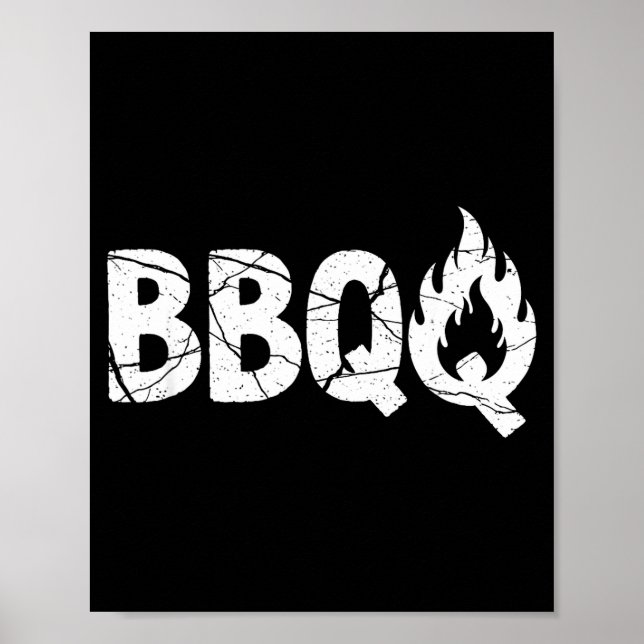 Barbecue Bbq Joke Gift For Grill Timer Smoker Camn Poster (Vorne)