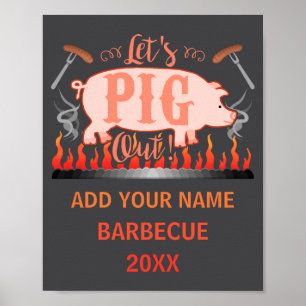 Barbecue Bbq Lustig G Grill Wettbewerb Poster