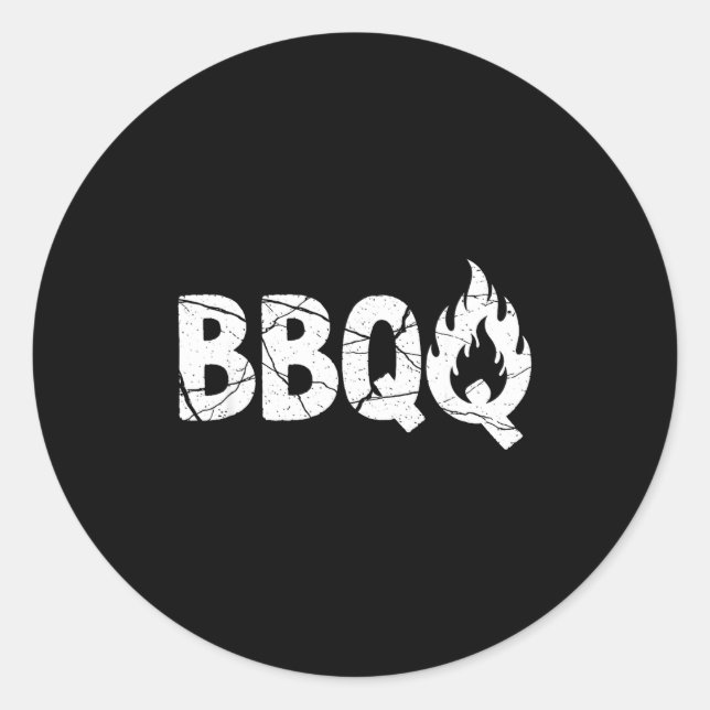 Barbecue Bbq-Witzgeschenk für Grill-Timer-Raucher  Runder Aufkleber (Vorderseite)