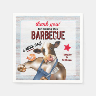 Barbecue Cookout Kuh Grillen Shrimps Serviette