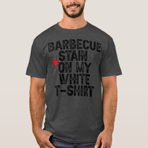 Barbecue-Färbung auf meinem weißen T-Shirt