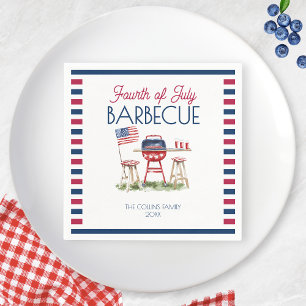 Barbecue Flag 4. Juli Sommer Party Serviette