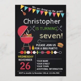 BARBECUE GEBURTSTAGLICHE EINLADUNG