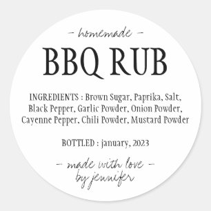 Barbecue-Gewürz BBQ-Rub Runder Aufkleber