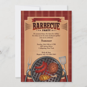 Barbecue-Grill-Einladung Einladung
