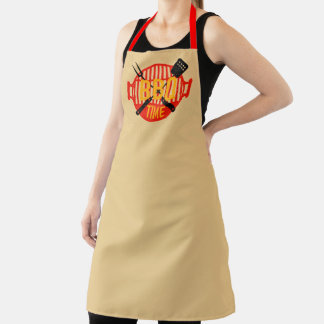 Barbecue Grill Time Fork Spatula Tools Schürze