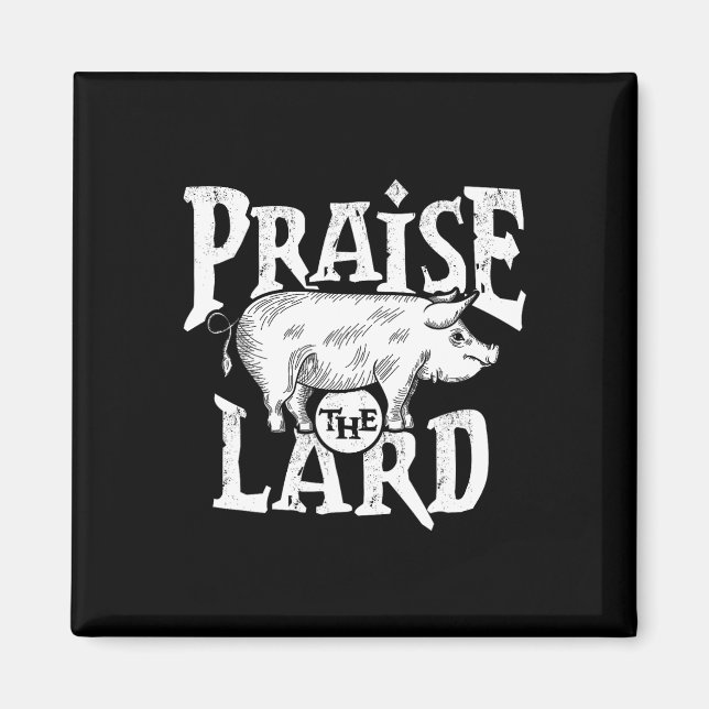 Barbecue Grillen Grill Schweinefleisch Zitat Magnet (Vorne)