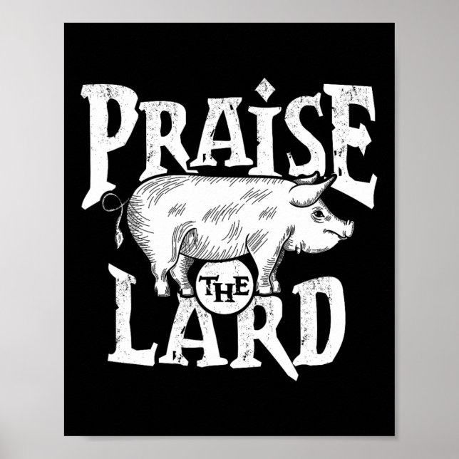 Barbecue Grillen Grill Schweinefleisch Zitat Poster (Vorne)