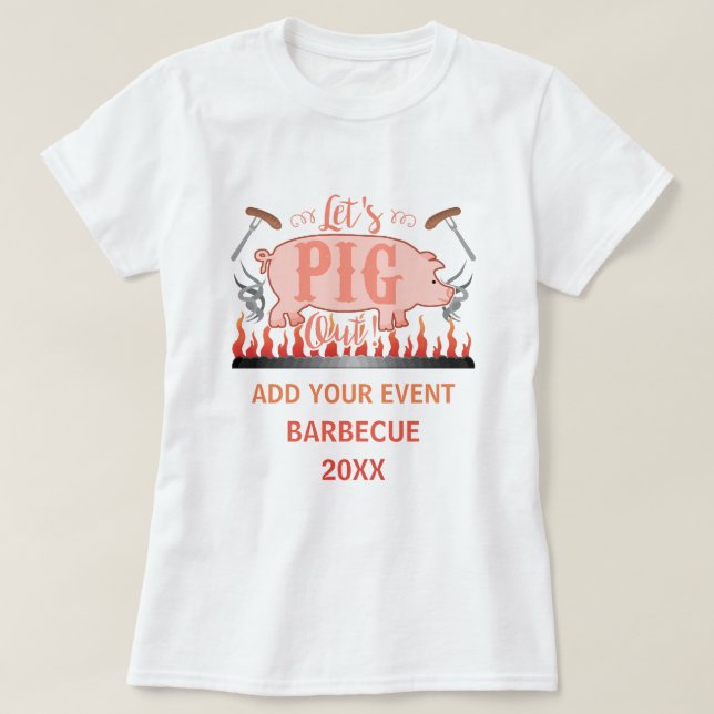 Barbecue GRILLEN Pig Funny Grill Contest Personali T-Shirt (Design vorne)