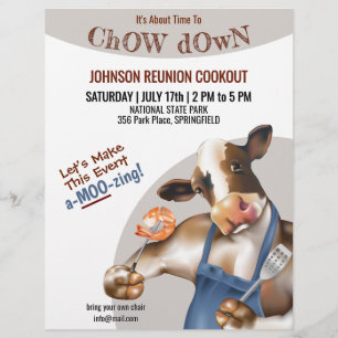 Barbecue-Grillfest-Rindfleisch-Garnelen-Grill Flyer