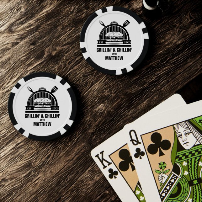 Barbecue Grillin' & Chillin Bachelor Party Pokerchips (Von Creator hochgeladen)