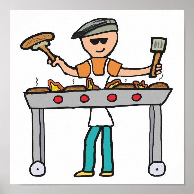 Barbecue Grillmaster GRILLEN Poster (Vorne)