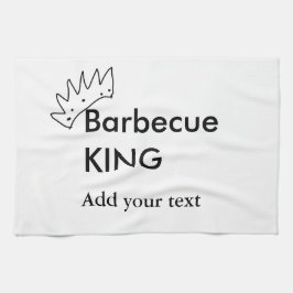 Barbecue King hinzufügen Namen Text Männer Küche B Geschirrtuch