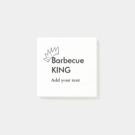 Barbecue King hinzufügen Namen Text Männer Küche B Post-it Klebezettel