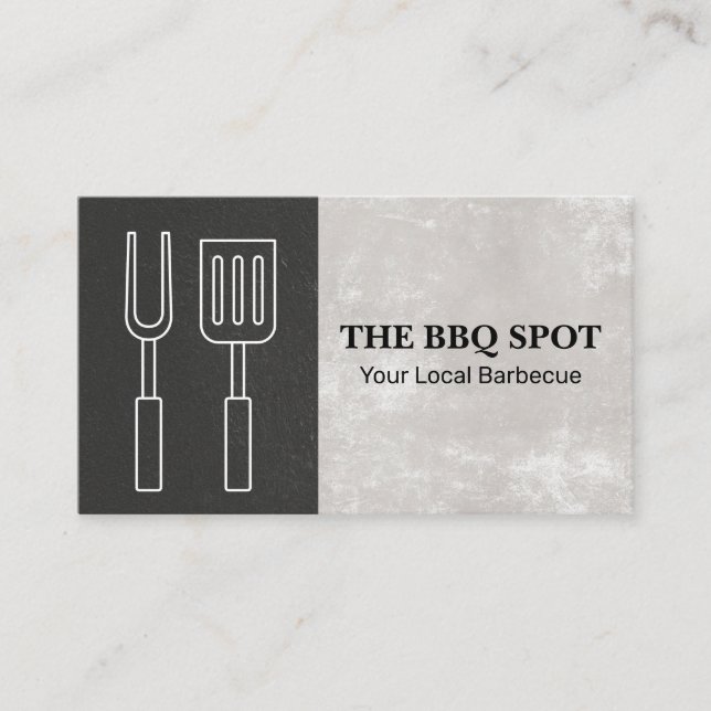 Barbecue | KOCH | Restaurantbesitzer Business Card Visitenkarte (Vorderseite)