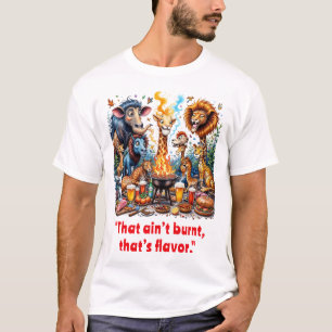 Barbecue Lion Giraffe Elephant Tiger Safari Tier T-Shirt