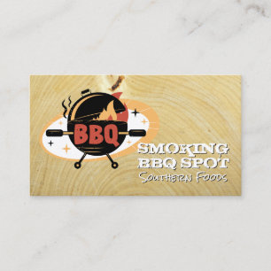 Barbecue-Logo Restaurant-Catering Visitenkarte