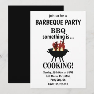 Barbecue Moderne Sommerparty BBQ Einladung